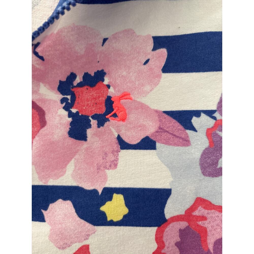 Joules Size 2 Floral Casual 1/4 Zip Floral Print Sweatshirt Top Fairdale Print - Picture 3 of 5
